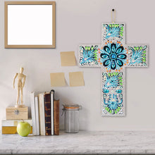 Charger l&#39;image dans la galerie, Pendentif Décoratif Diamond Painting Croix Bleue