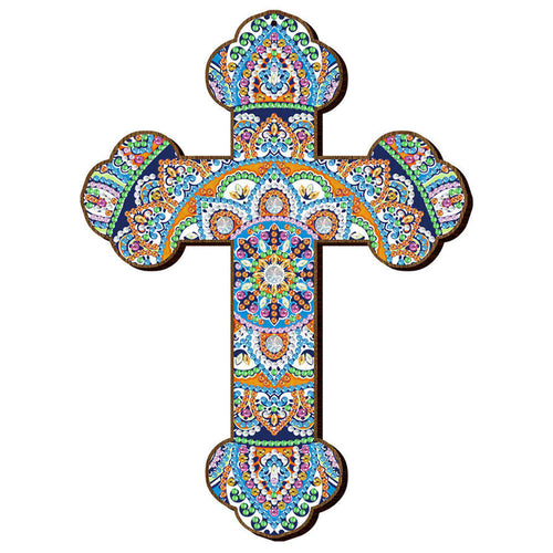 Pendentif Décoratif Diamond Painting avec Mandala Croix