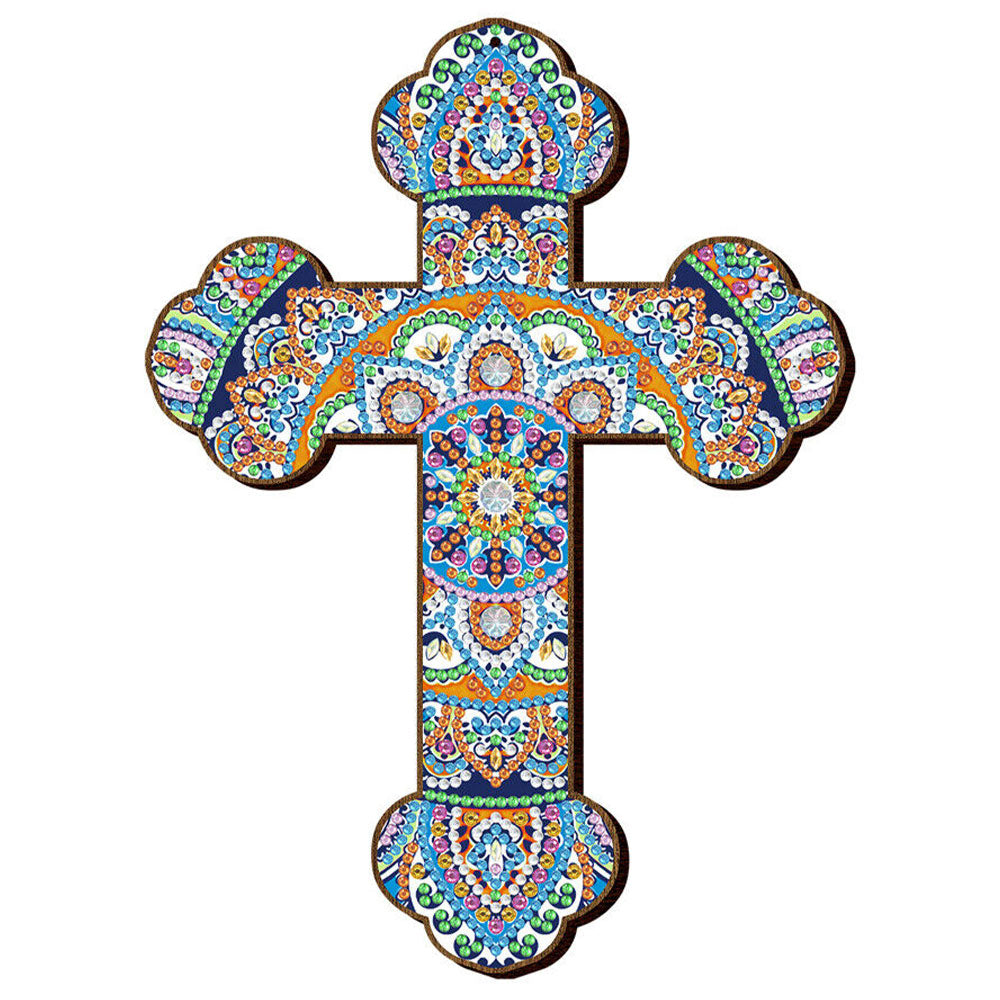 Pendentif Décoratif Diamond Painting avec Mandala Croix