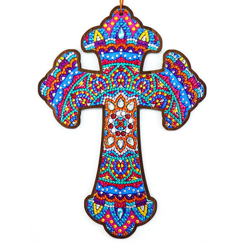 Pendentif Décoratif Diamond Painting Croix Mandala