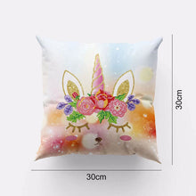 Charger l&#39;image dans la galerie, Housse de Coussin Diamond Painting 5D 30x30 cm Licorne