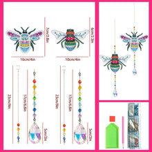 Charger l&#39;image dans la galerie, Carillon en Cristal Diamond Painting 5D Abeilles Colorées 2 Pièces