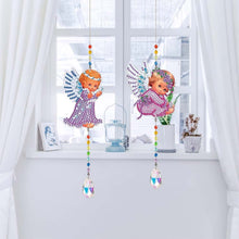 Charger l&#39;image dans la galerie, Carillon en Cristal Diamond Painting 5D Ange 2 Pièces
