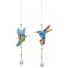 Charger l&#39;image dans la galerie, Carillon en Cristal Diamond Painting 5D Colibris 2 Pièces