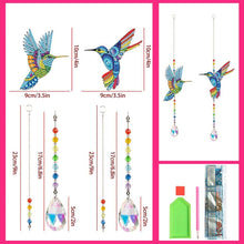 Charger l&#39;image dans la galerie, Carillon en Cristal Diamond Painting 5D Colibris 2 Pièces