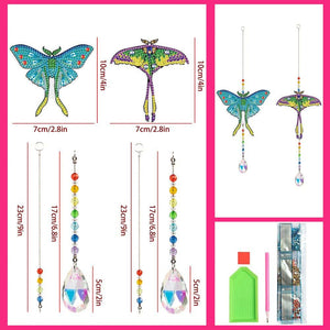 Carillon en Cristal Diamond Painting 5D - Papillons 2 Pièces