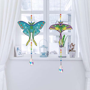 Carillon en Cristal Diamond Painting 5D - Papillons 2 Pièces