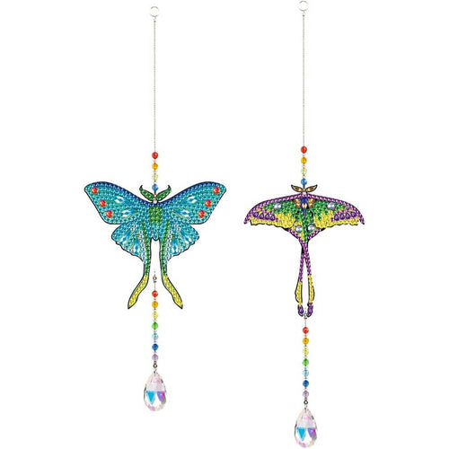 Carillon en Cristal Diamond Painting 5D - Papillons 2 Pièces