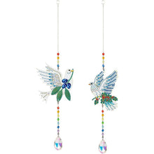 Charger l&#39;image dans la galerie, Carillon en Cristal Diamond Painting 5D Columbes 2 Pièces