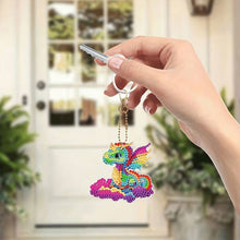 Charger l&#39;image dans la galerie, Porte-Clés Diamond Painting 5D Dragon 6 Pièces