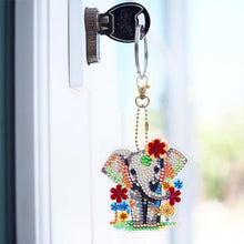 Charger l&#39;image dans la galerie, Porte-Clés Diamond Painting 5D avec Éléphants 5 Pièces
