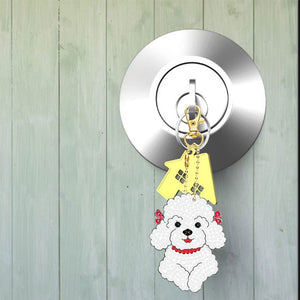 Porte-Clés Diamond Painting 5D Chiens 5 Pièces