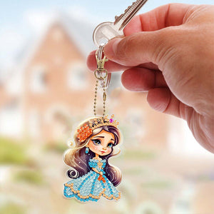 Porte-Clés Diamond Painting 5D Reine 5 Pièces