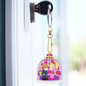 Porte-Clés Diamond Painting 5D Amour 6 Pièces