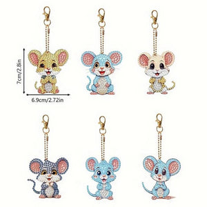 Diamond Painting 5D Souris 6 Pièces