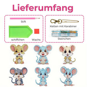 Diamond Painting 5D Souris 6 Pièces