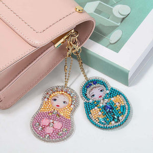 Porte-Clés Diamond Painting 5D avec Matryoshka