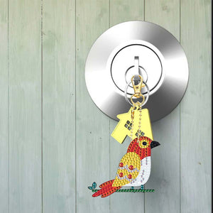 Porte-Clés Diamond Painting 5D Perroquets 5 Pièces