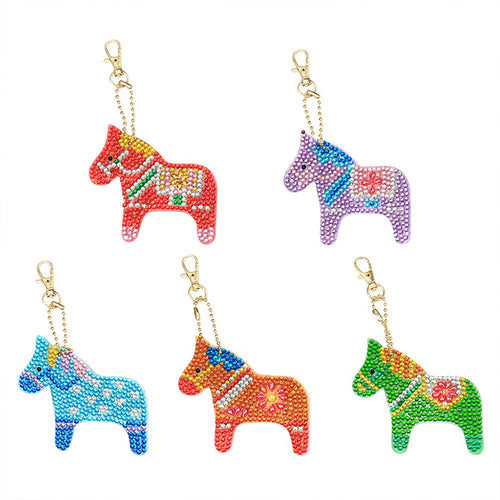 Porte-Clés Diamond Painting 5D Chevaux
