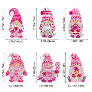 Porte-Clés Diamond Painting 5D Gnome Rose