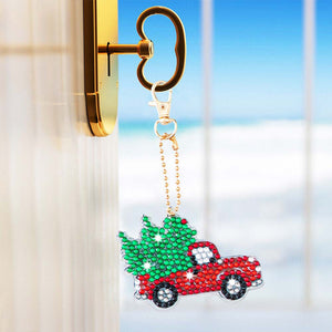 Porte-Clés Diamond Painting 5D Noël 6 Pièces