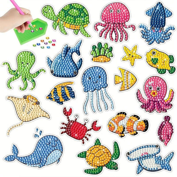 5D Diamant Peinture Kits D'Autocollants Pour Enfants Et Adultes Débutants, 30 Pièces 5D Diamant