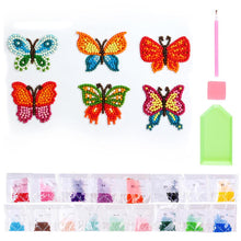 Charger l&#39;image dans la galerie, Ensemble d&#39;Autocollants Diamond Painting Papillons pour Enfants