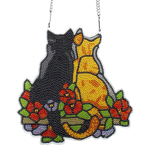 Suspension de Porte Diamond Painting 5D 2 Chats