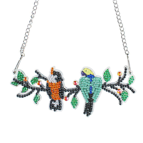 Suspension de Porte Diamond Painting 5D 2 Oiseaux