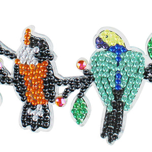 Suspension de Porte Diamond Painting 5D 2 Oiseaux