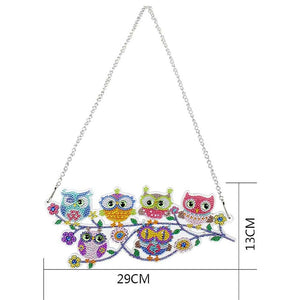 Suspension de Porte Diamond Painting 5D 6 Hiboux