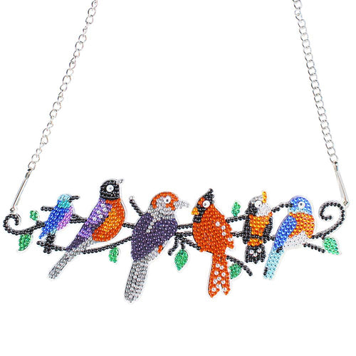 Suspension de Porte Diamond Painting 5D 6 Oiseaux