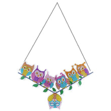 Charger l&#39;image dans la galerie, Suspension de Porte Diamond Painting 5D 7 Hiboux
