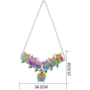 Suspension de Porte Diamond Painting 5D 7 Hiboux