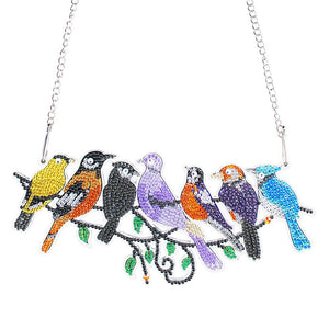 Suspension de Porte Diamond Painting 5D 7 Oiseaux