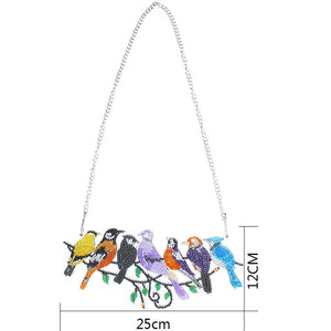Suspension de Porte Diamond Painting 5D 7 Oiseaux