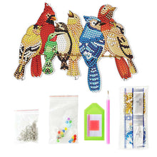 Charger l&#39;image dans la galerie, Suspension de Porte Diamond Painting 5D avec 7 Oiseaux