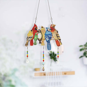 Suspension de Porte Diamond Painting 5D avec 7 Oiseaux