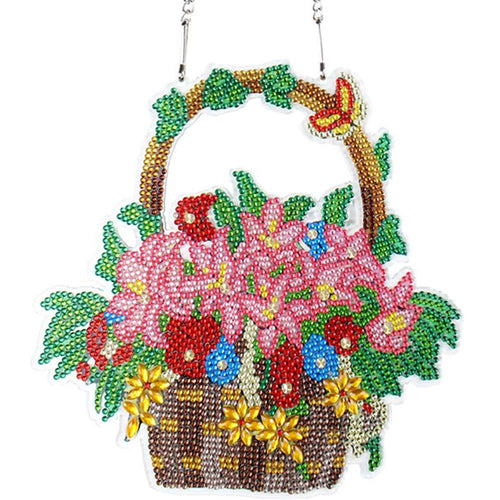 Suspension de Porte Diamond Painting 5D Pot de Fleurs