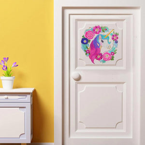 Suspension de Porte Diamond Painting 5D Licorne