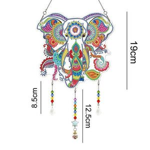 Suspension de Porte Diamond Painting 5D avec Éléphant