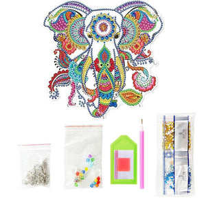 Suspension de Porte Diamond Painting 5D avec Éléphant
