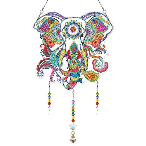 Suspension de Porte Diamond Painting 5D avec Éléphant