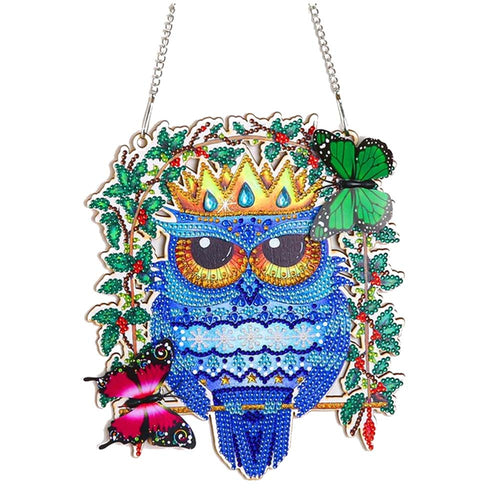 Suspension de Porte Diamond Painting 5D Hibou