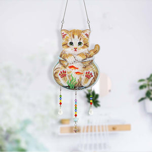 Suspension de Voiture Diamond Painting Chat dans un Aquarium