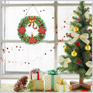 Suspension de Porte Diamond Painting 5D Couronne avec LED et Pendentif