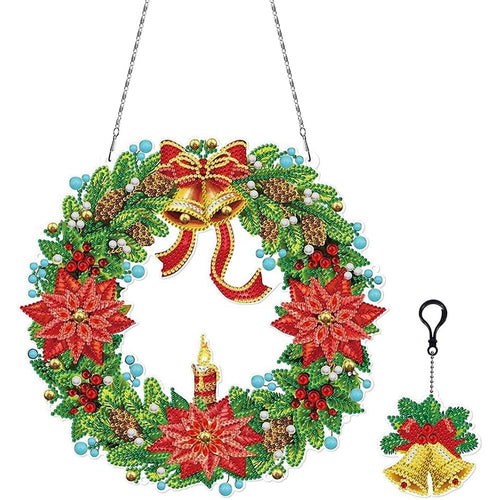 Suspension de Porte Diamond Painting 5D Couronne avec LED et Pendentif