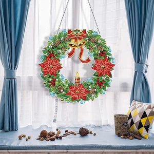 Suspension de Porte Diamond Painting 5D Couronne avec LED et Pendentif