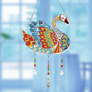 Suspension de Porte Diamond Painting 5D Cygne