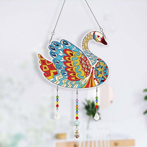 Suspension de Porte Diamond Painting 5D Cygne